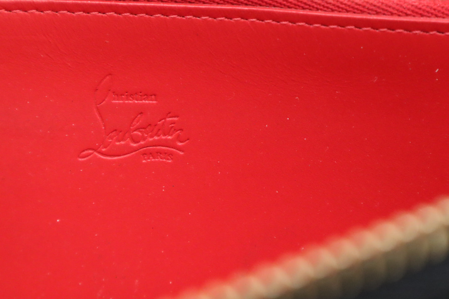 Louboutin Panettone Zippy Wallet in Black Loubinthesky Leather