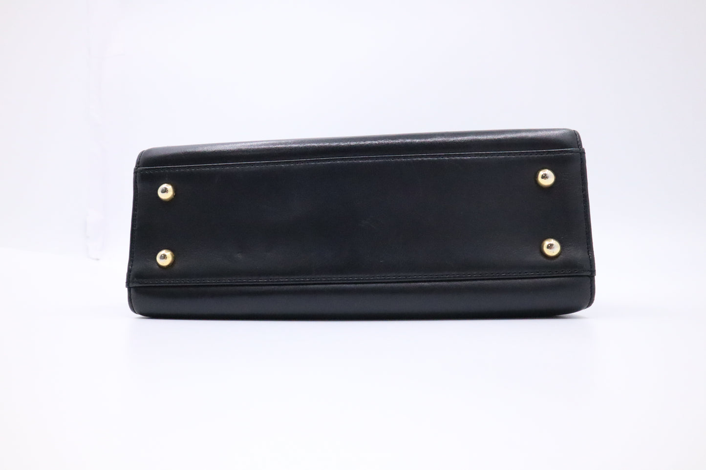 Givenchy Logo Fitting Handbag in Black Leather