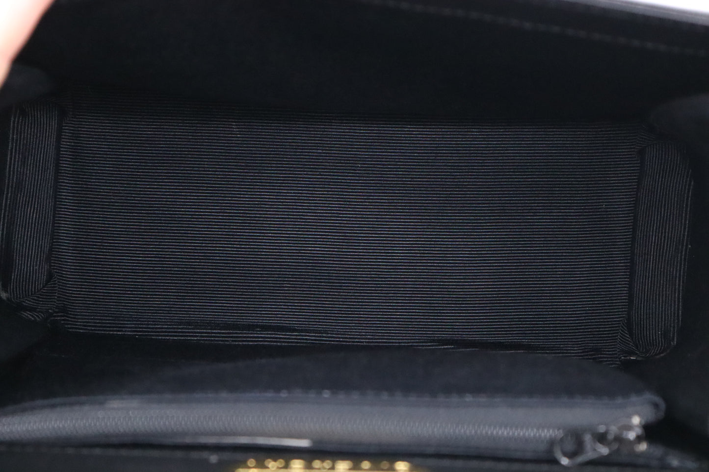 Givenchy Logo Fitting Handbag in Black Leather