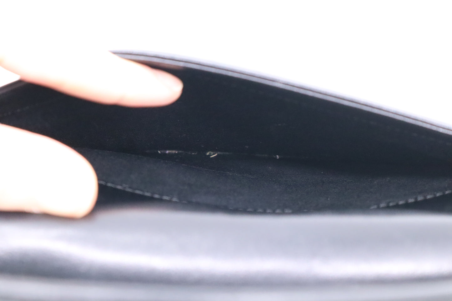 Givenchy Logo Fitting Handbag in Black Leather