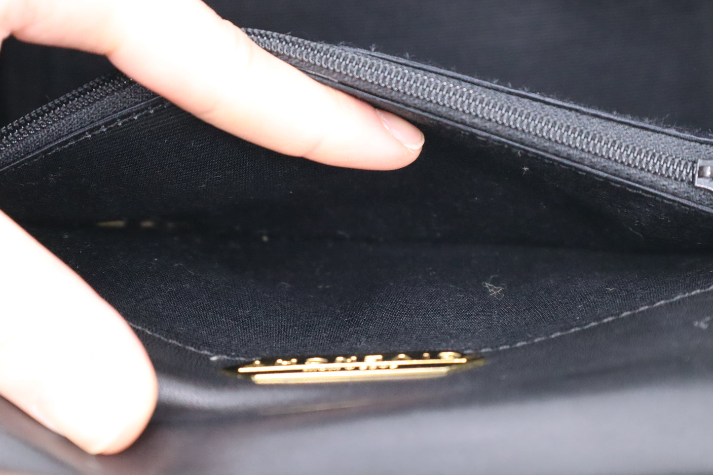 Givenchy Logo Fitting Handbag in Black Leather