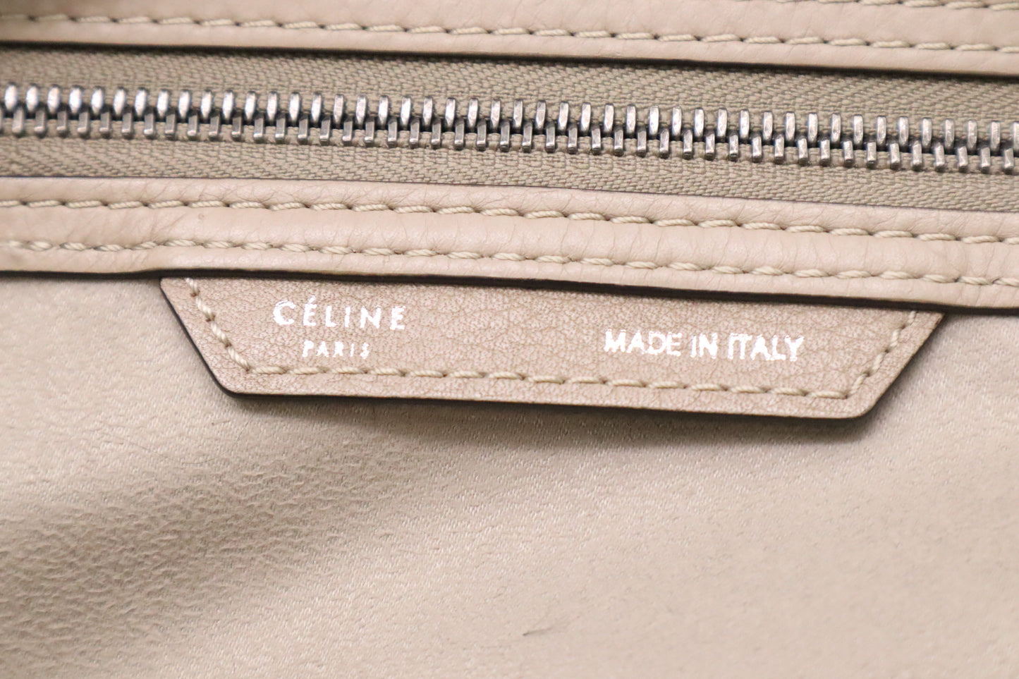 Celine Mini Luggage in Dune Drummed Leather