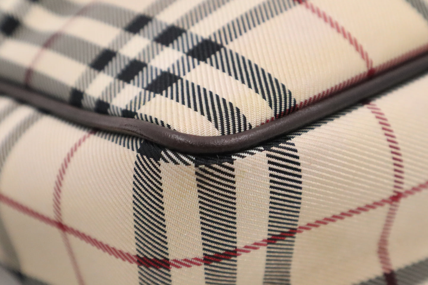 Burberry Messenger Bag in Beige Check Canvas