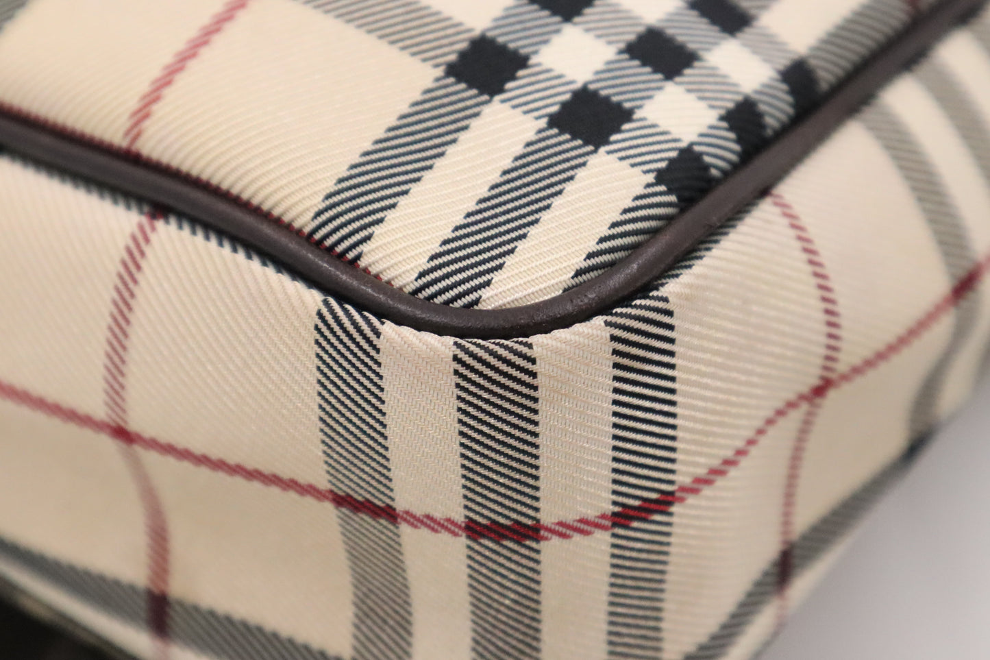 Burberry Messenger Bag in Beige Check Canvas