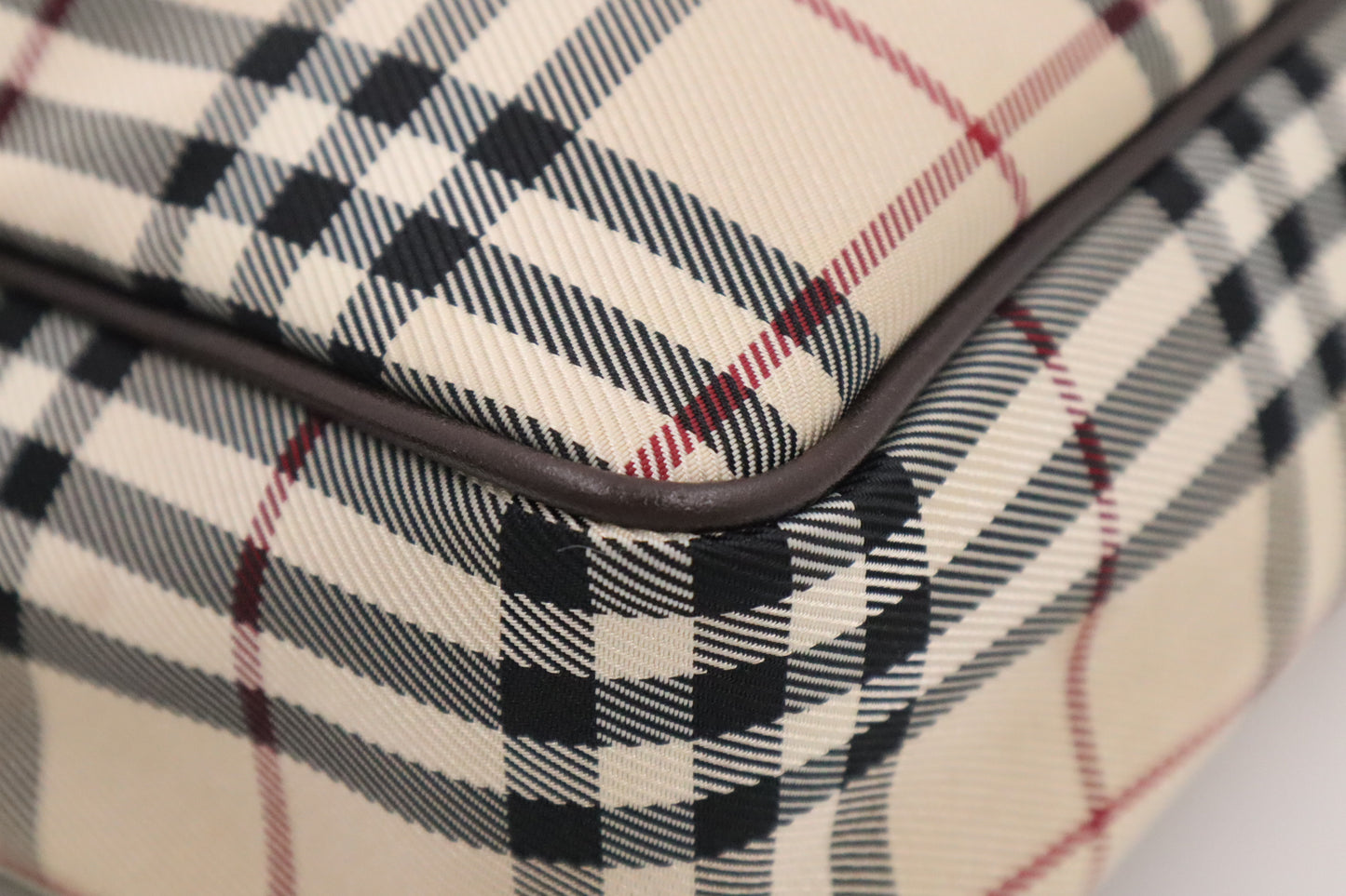 Burberry Messenger Bag in Beige Check Canvas