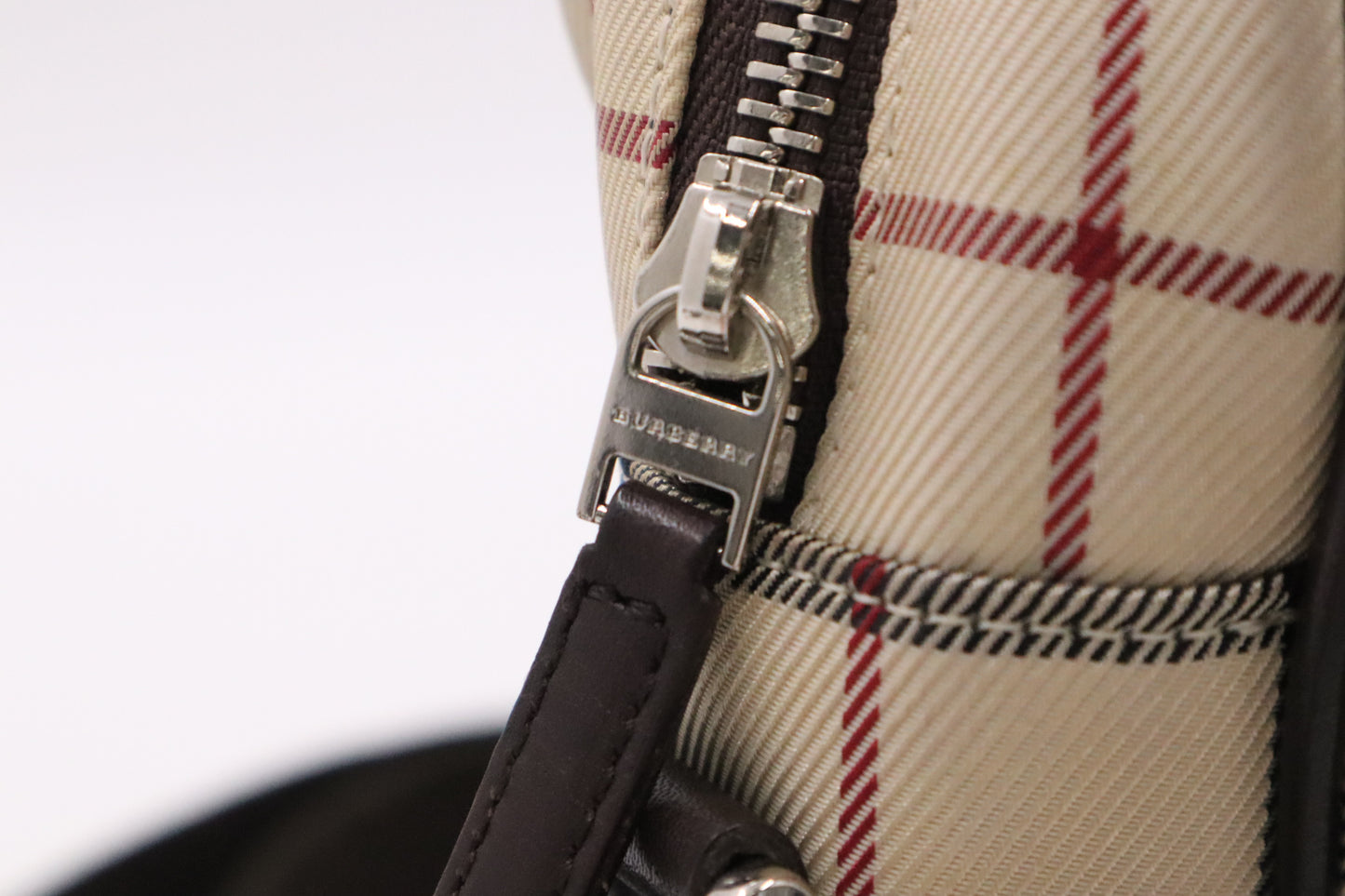 Burberry Messenger Bag in Beige Check Canvas