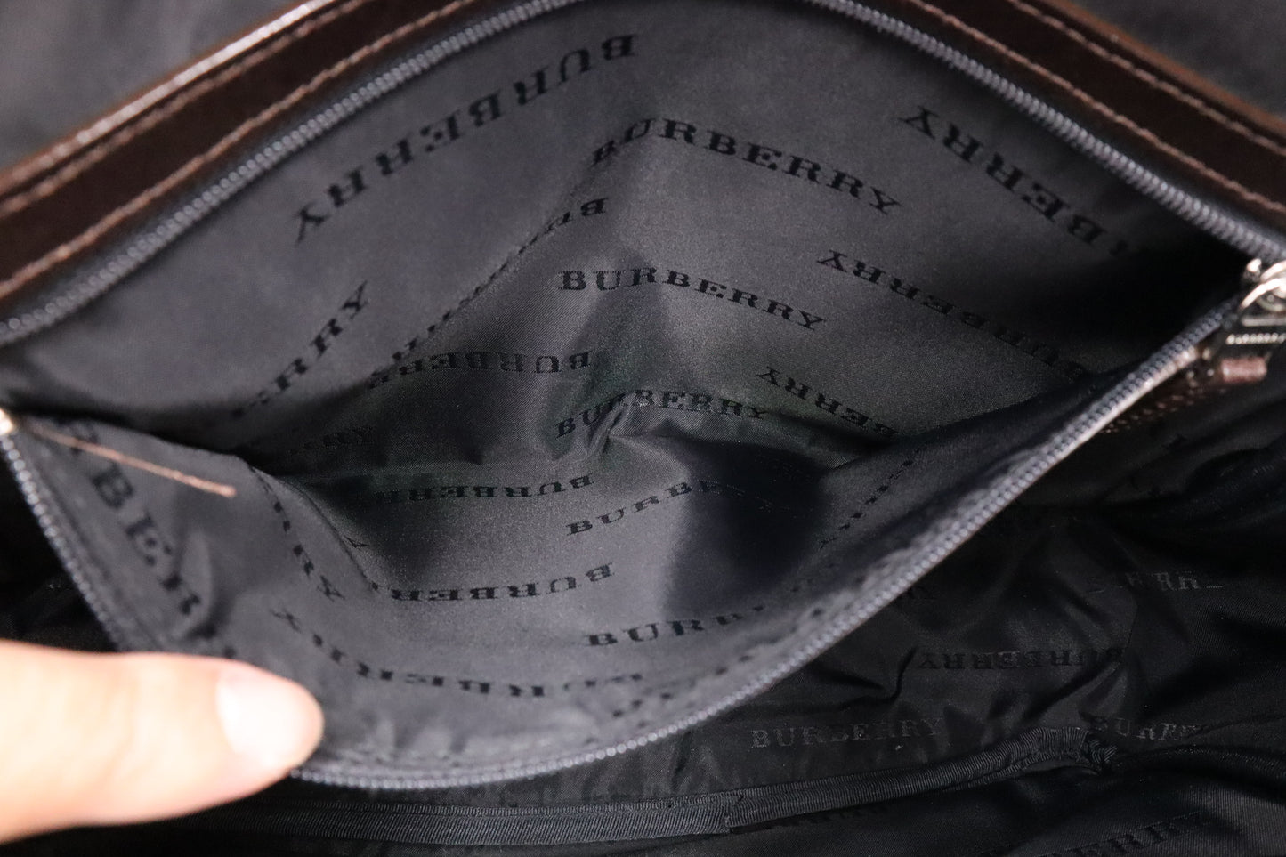 Burberry Messenger Bag in Beige Check Canvas