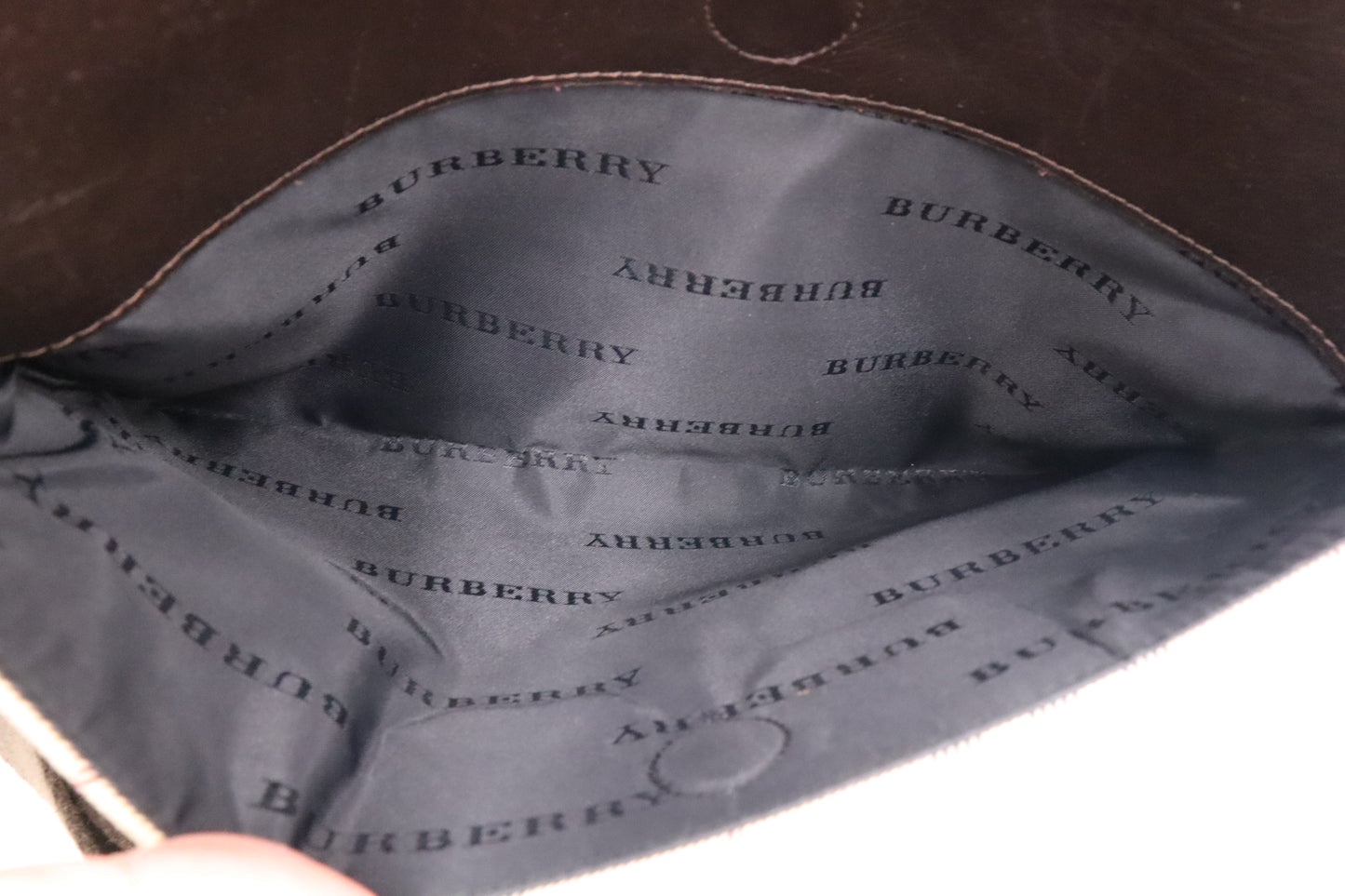 Burberry Messenger Bag in Beige Check Canvas