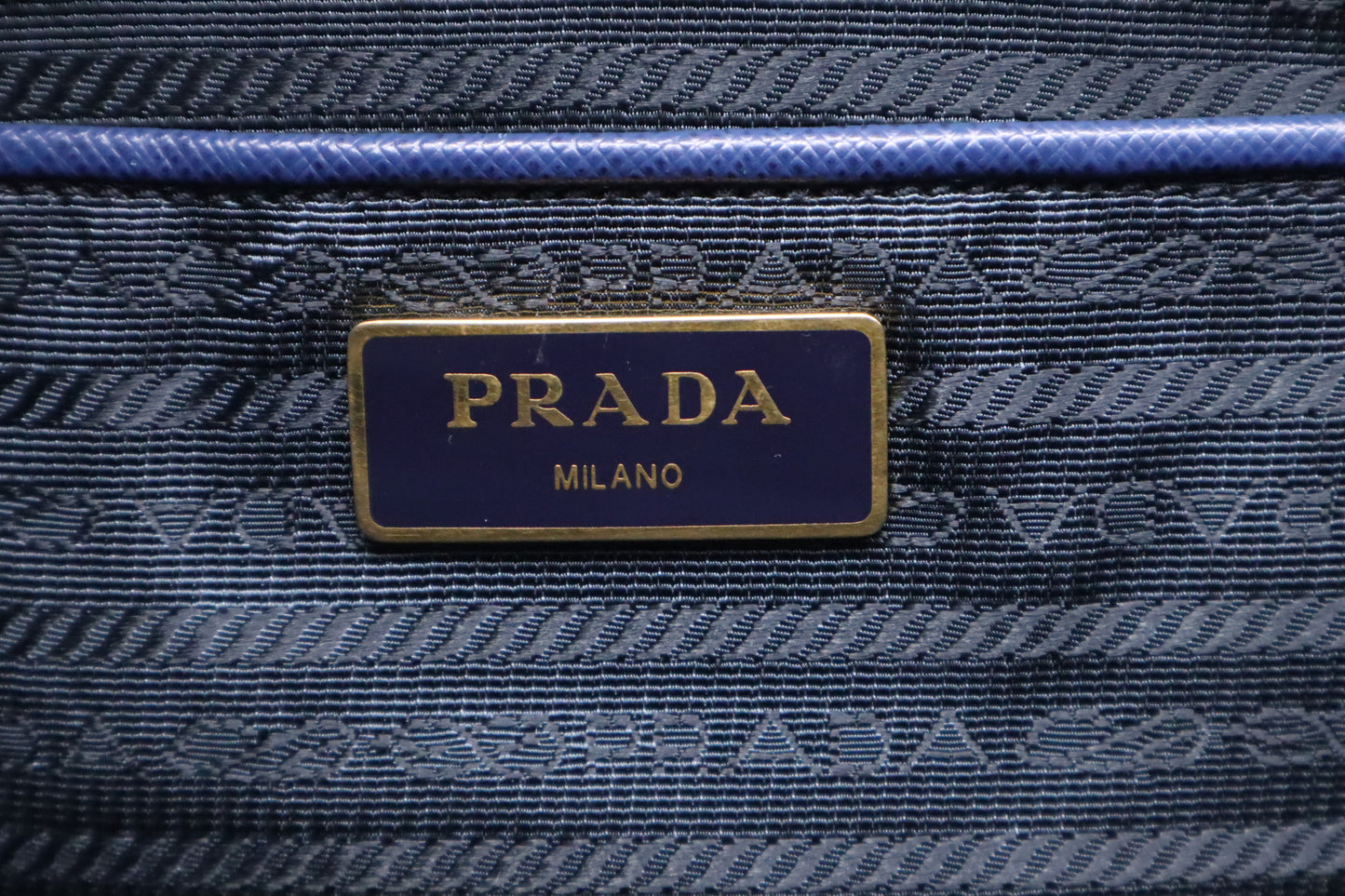 Prada Large Galleria in Blue Saffiano Leather