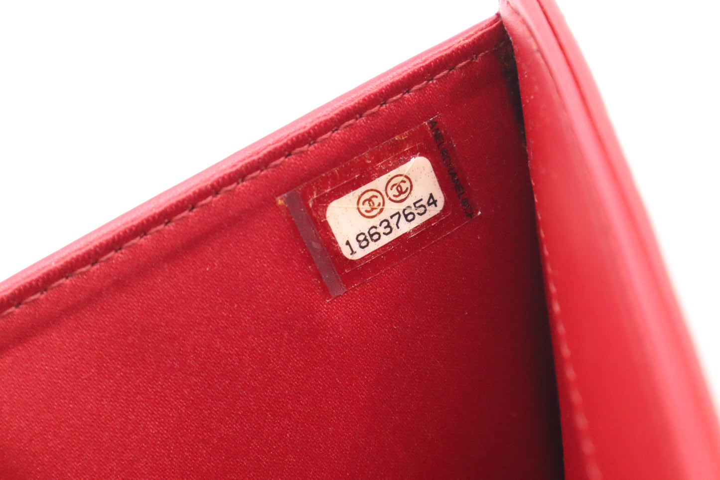 Chanel Long Wallet in Red Patent Leather