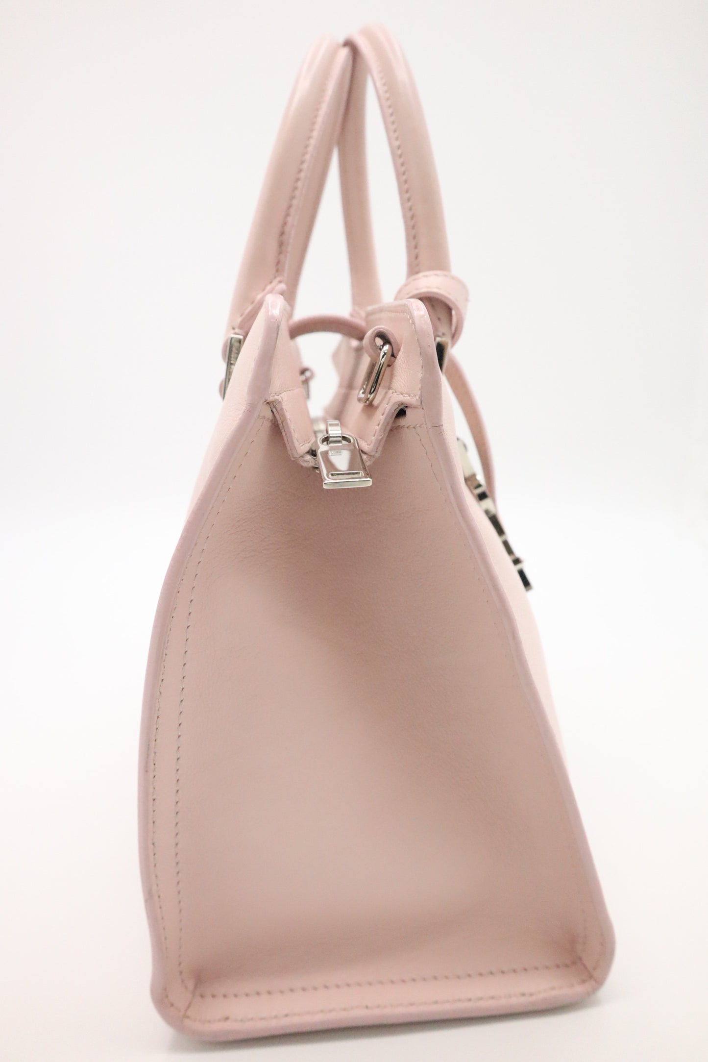 YSL Saint Laurent Baby Downtown Cabas in Pink Leather