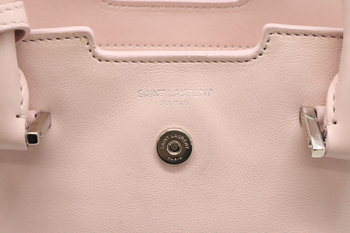 YSL Saint Laurent Baby Downtown Cabas in Pink Leather