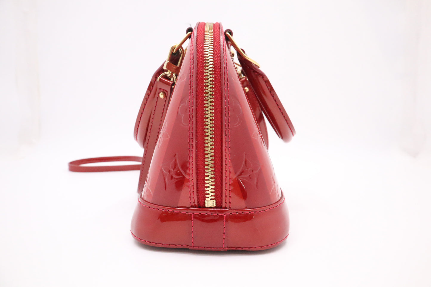 Louis Vuitton Alma BB in Pomme d'Amour Rayures Vernis Leather