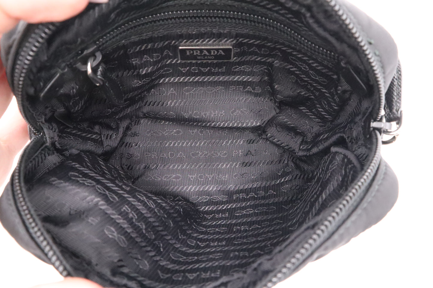 Prada Pouch in Black Nylon Canvas