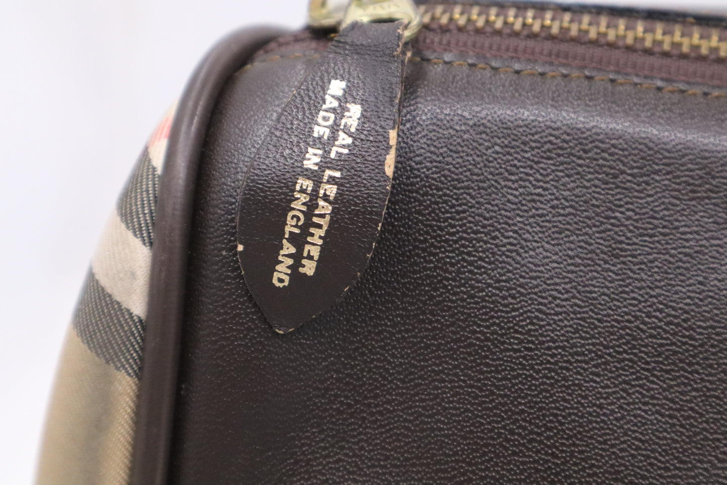 Burberry Duffle Bag with Shoes Compartment in Brown Checked Canvas