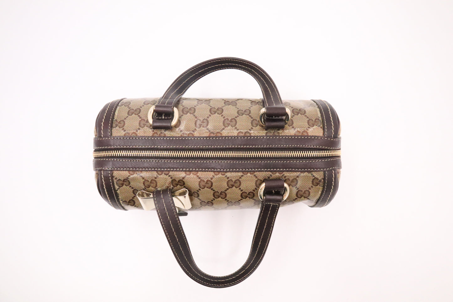 Gucci Crystal Duchessa Small Boston Bag in Patent Canvas