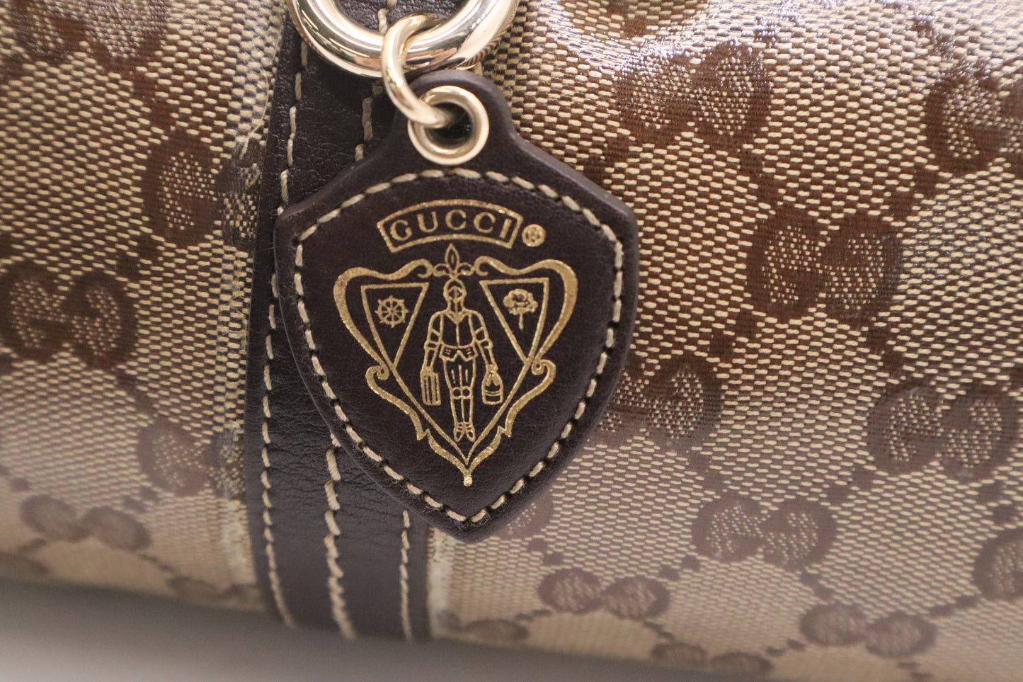 Gucci Crystal Duchessa Small Boston Bag in Patent Canvas
