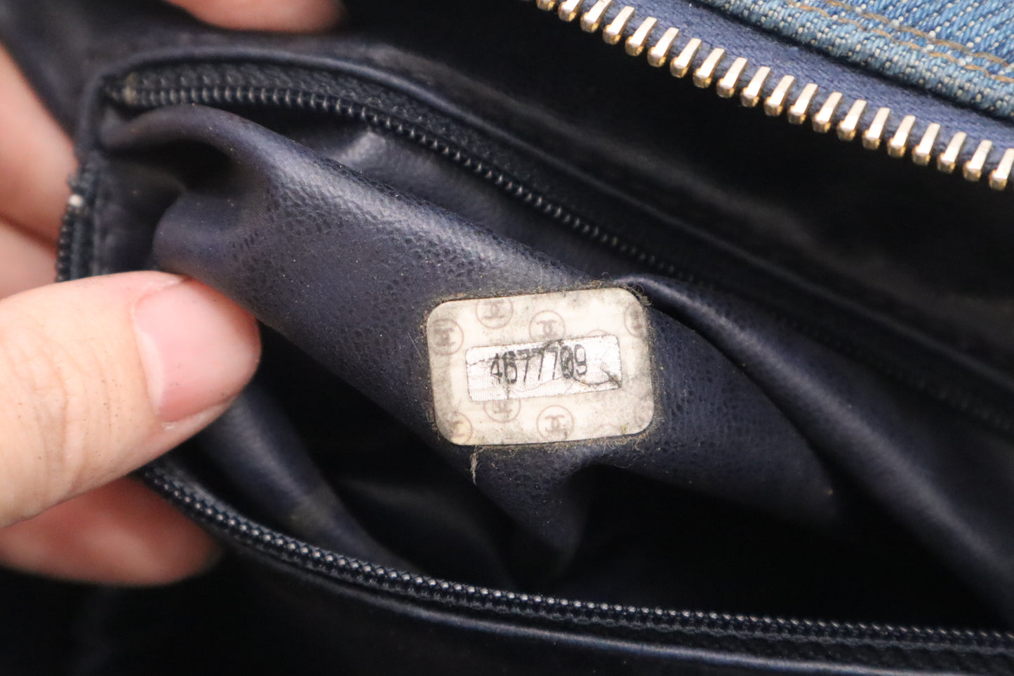 Chanel Pouch in Blue Denim