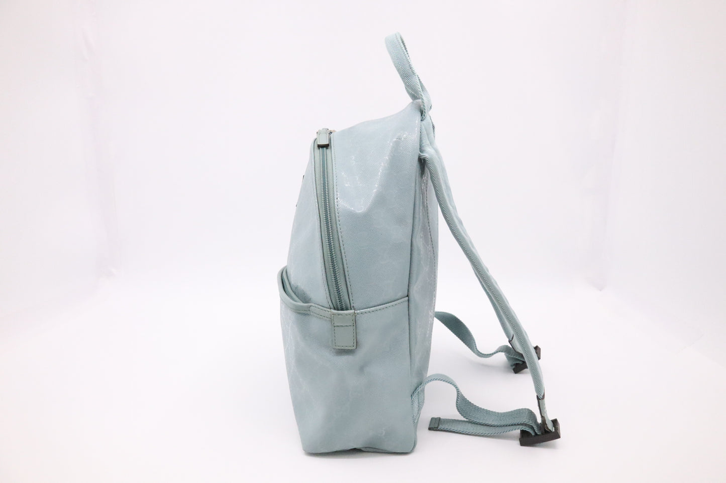 Gucci Backpack in Light Blue Coated Canvas