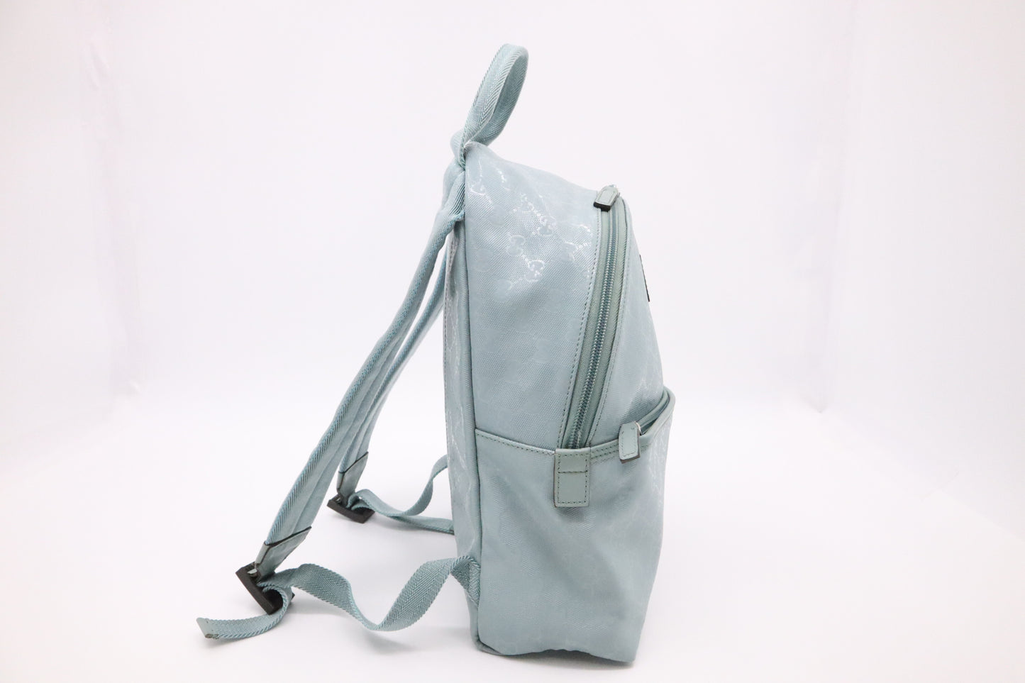 Gucci Backpack in Light Blue Coated Canvas