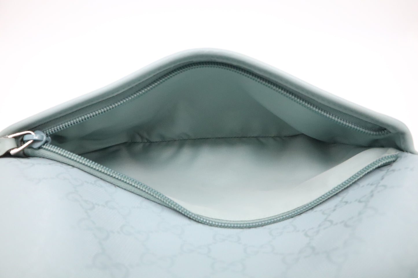 Gucci Backpack in Light Blue Coated Canvas