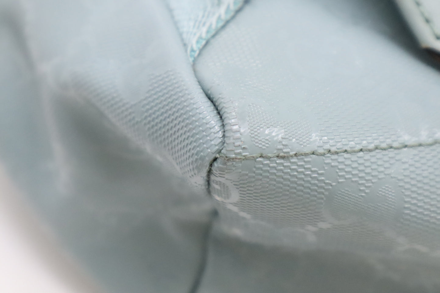 Gucci Backpack in Light Blue Coated Canvas