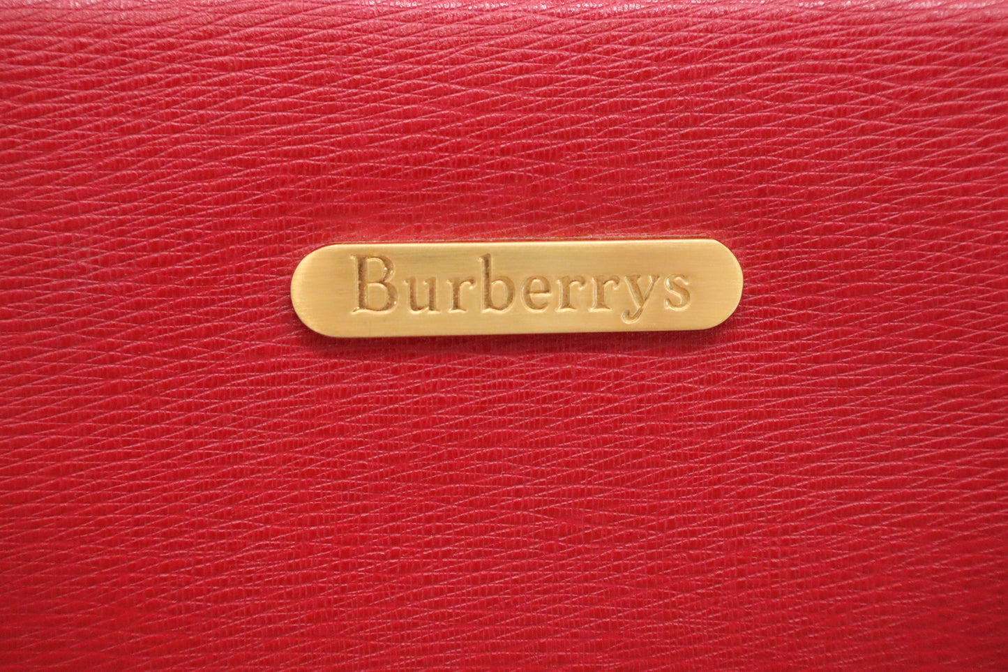 Burberry Barrel Bag in Red Leather