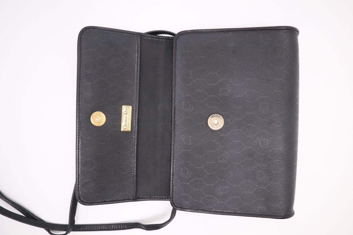 Dior Crossbody Bag in Black Honeycomb Canvas