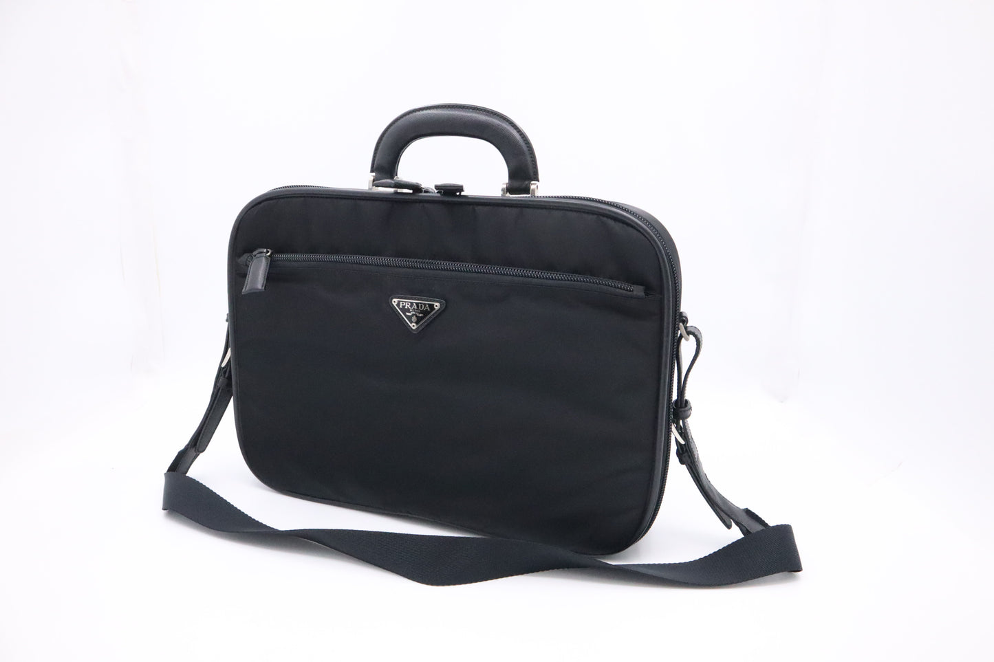 Prada Business Bag in Black Nylon Canvas