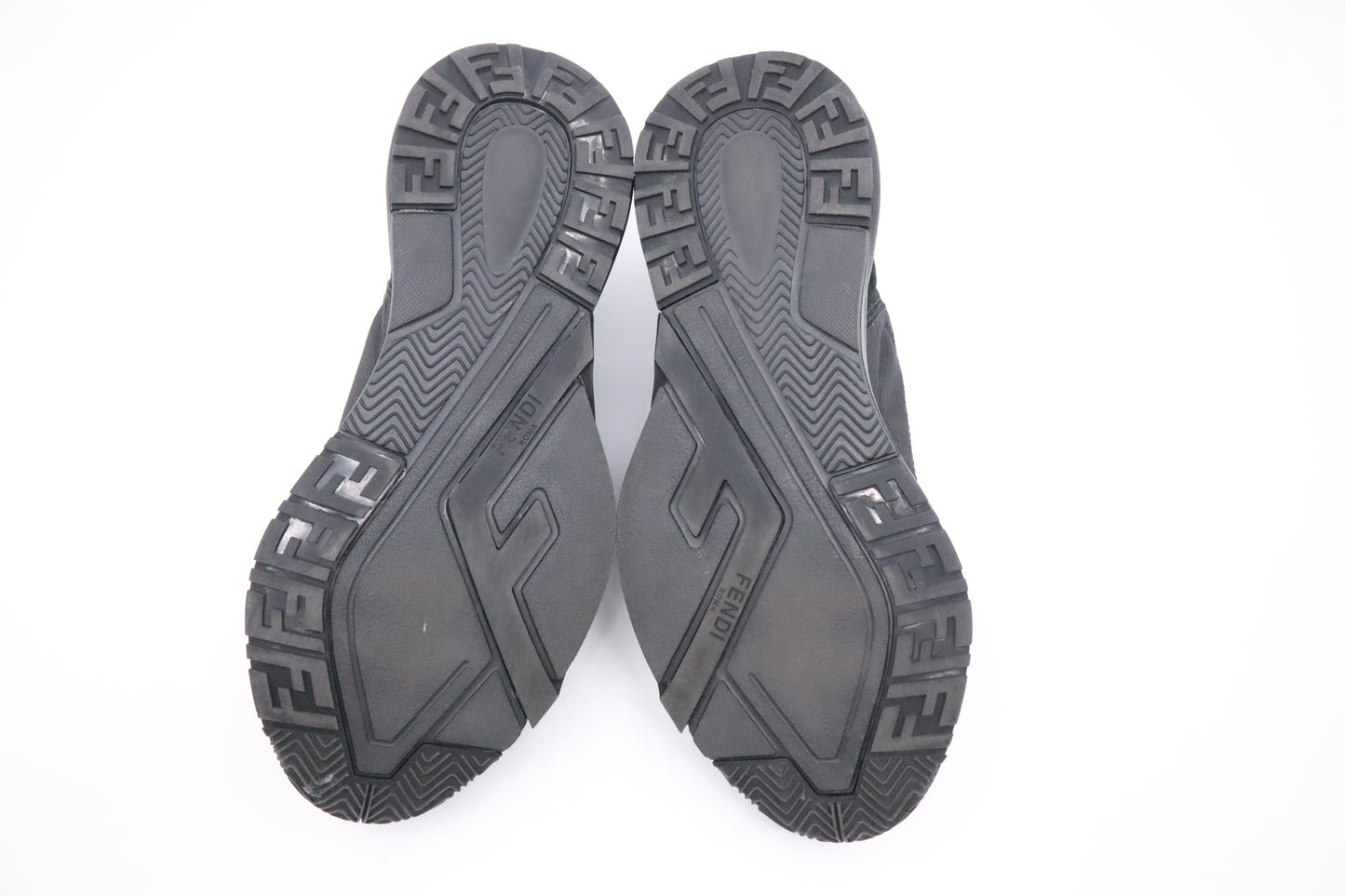 Fendi Flow Sneakers in Black Nylon and Leather