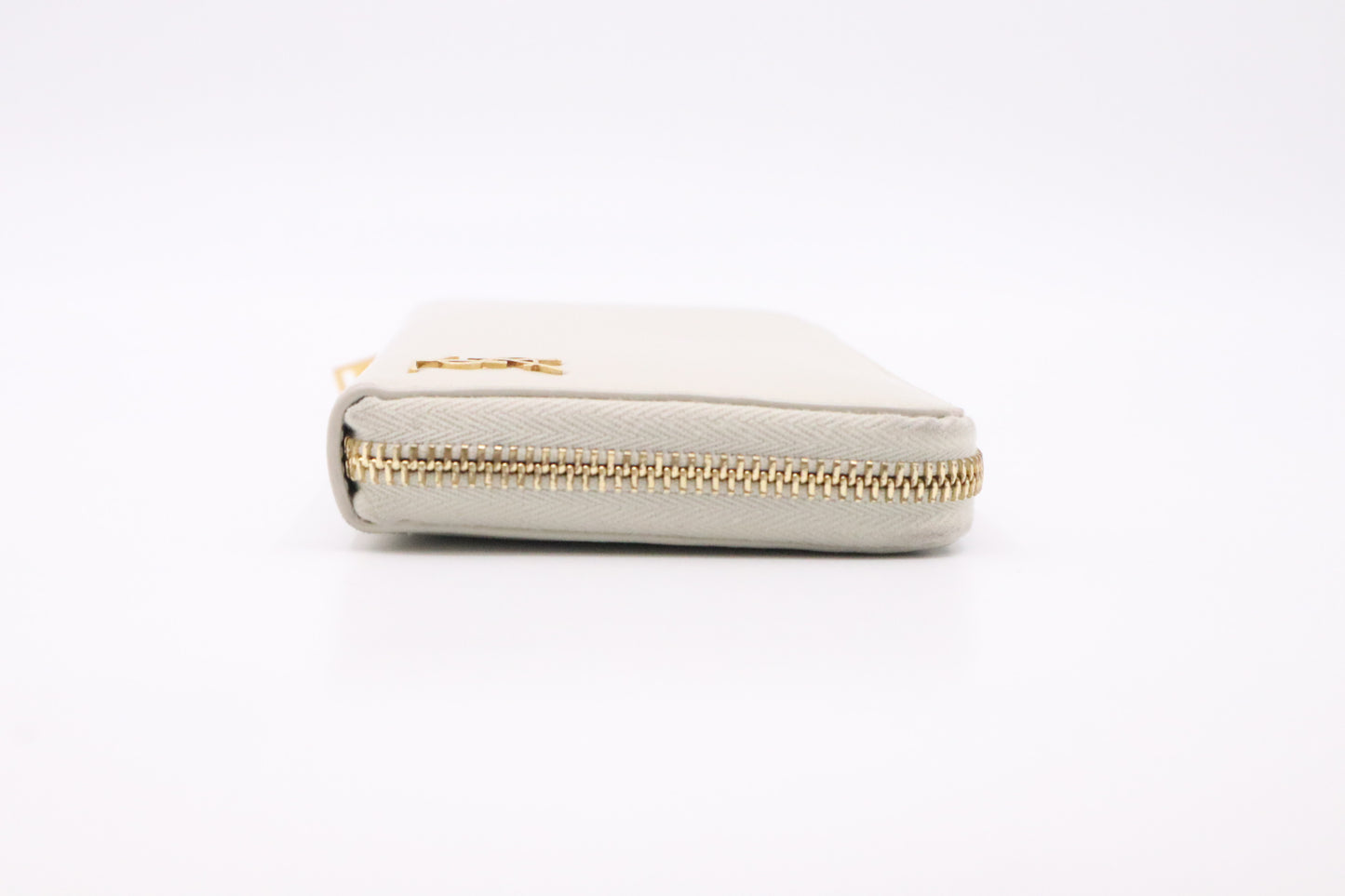 YSL Saint Laurent Long Zippy in Cream Leather