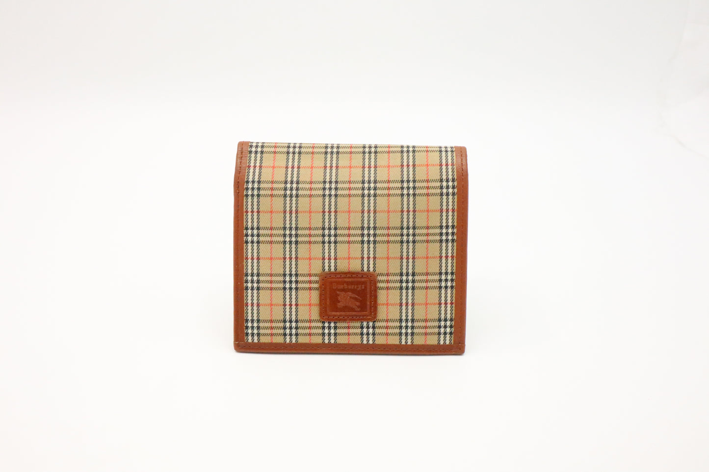 Burberry Compact Wallet in Tan Novacheck Canvas