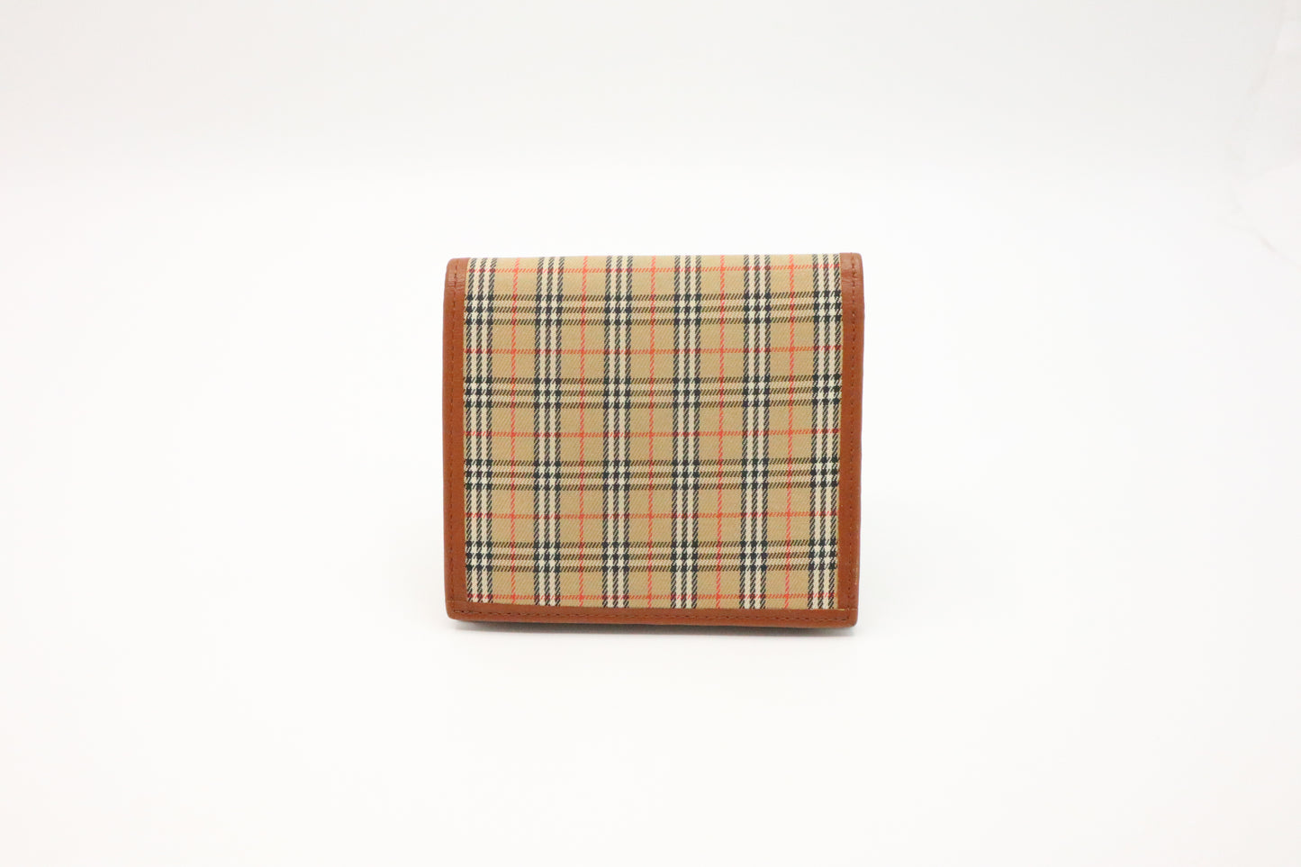 Burberry Compact Wallet in Tan Novacheck Canvas