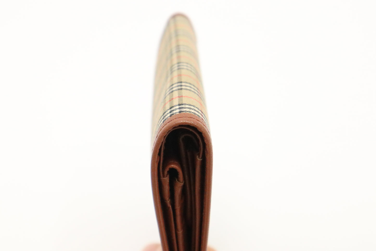 Burberry Compact Wallet in Tan Novacheck Canvas