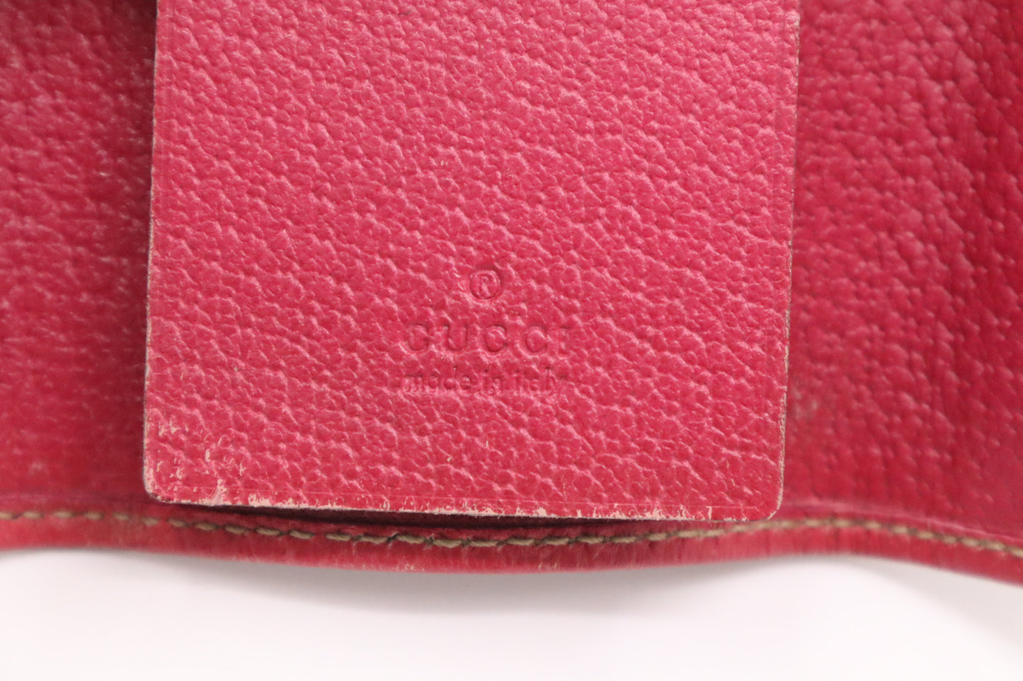 Gucci Key Case in Pink and Black Canvas
