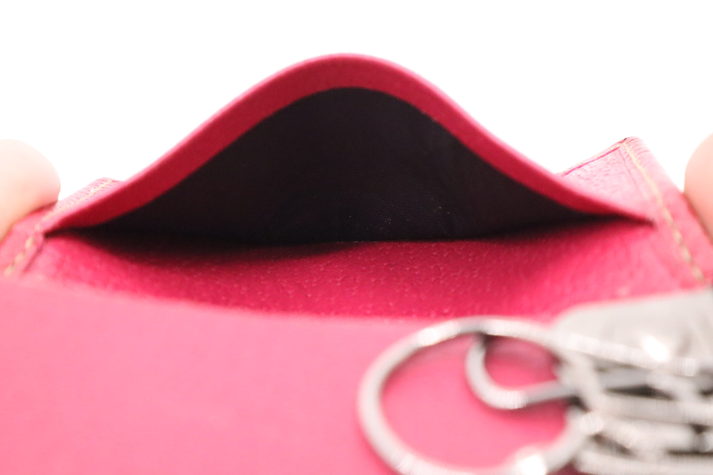 Gucci Key Case in Pink and Black Canvas
