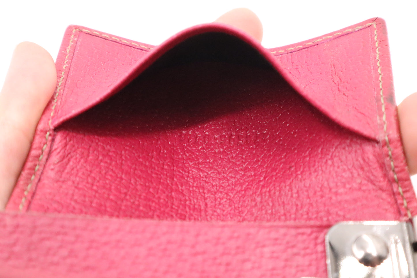 Gucci Key Case in Pink and Black Canvas