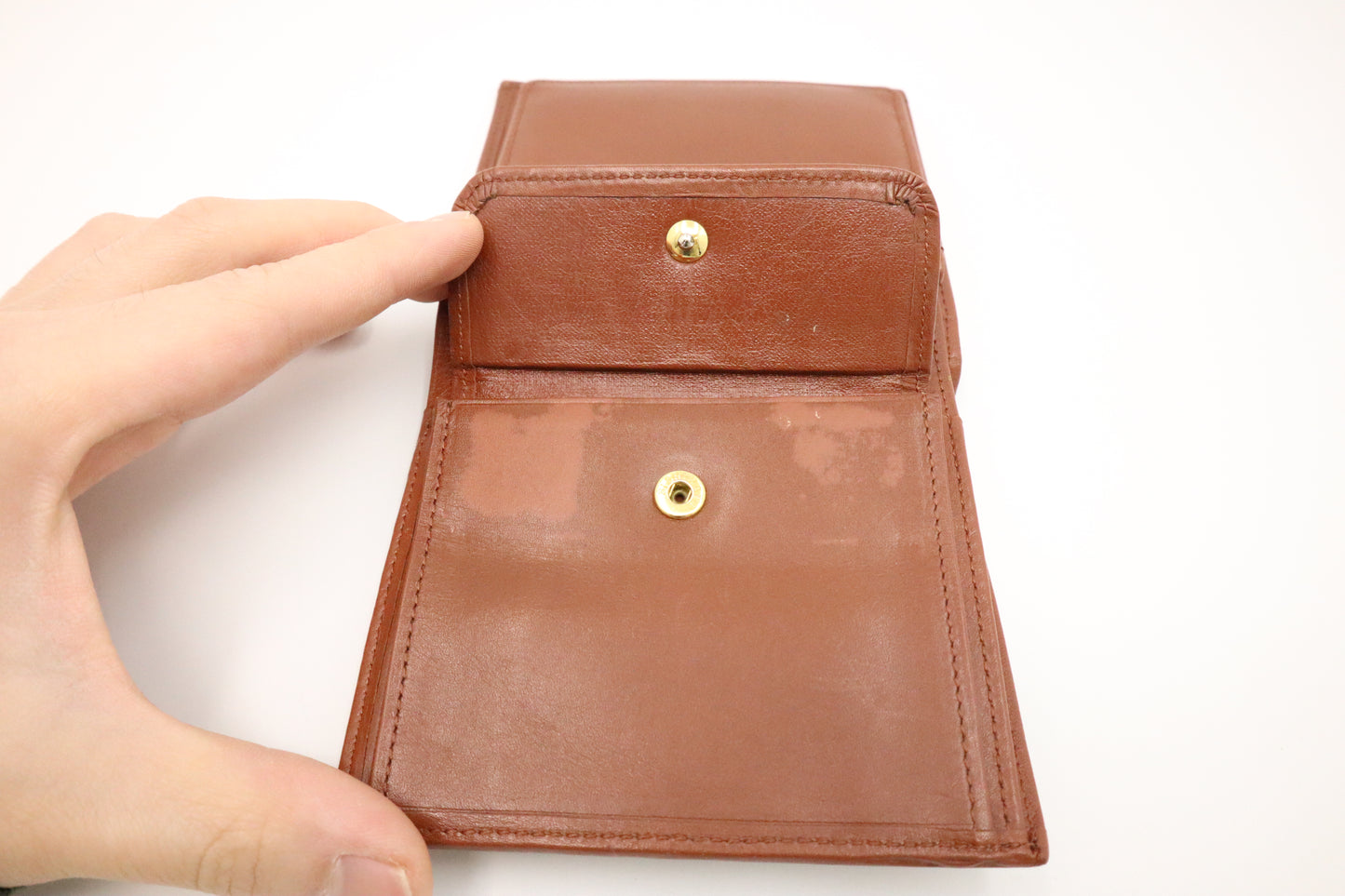 Burberry Compact Wallet in Tan Novacheck Canvas