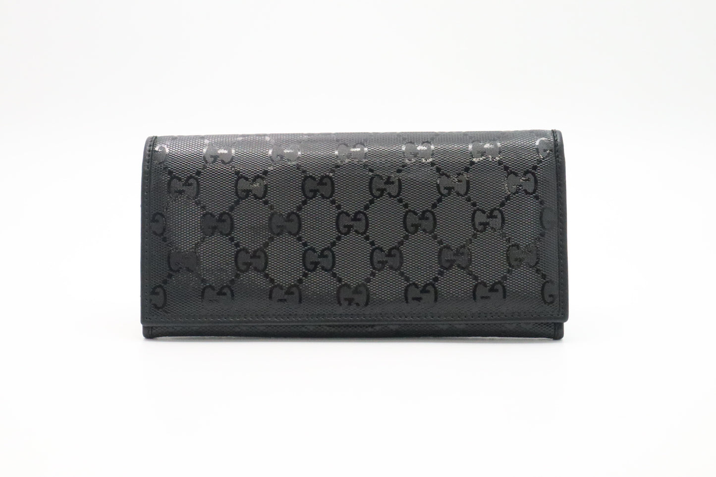 Gucci Long Wallet in Black Imprime Canvas