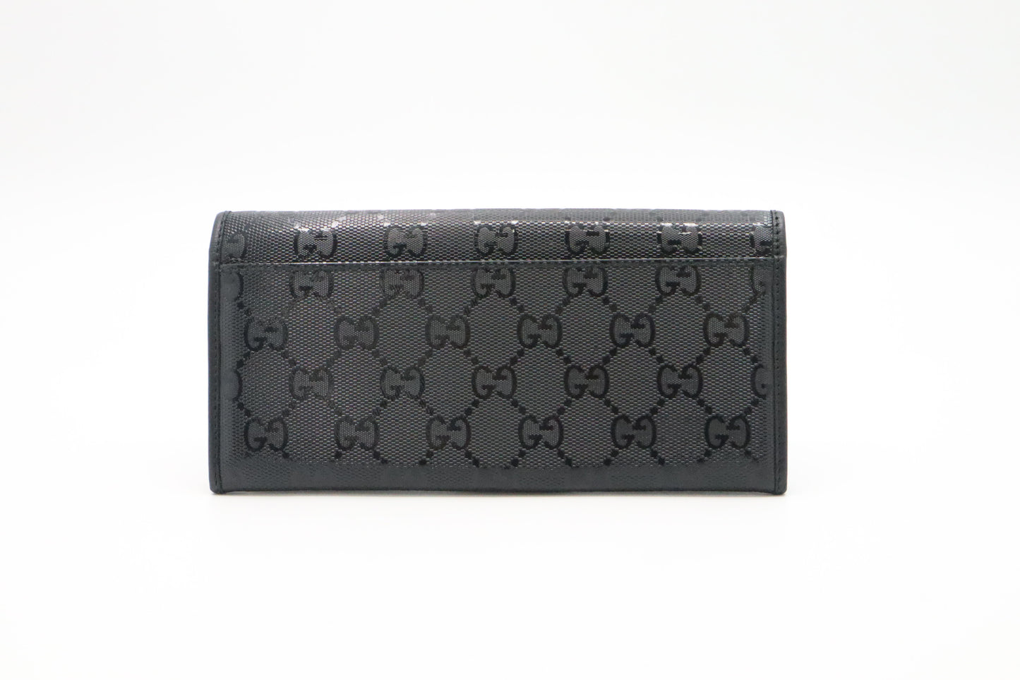 Gucci Long Wallet in Black Imprime Canvas