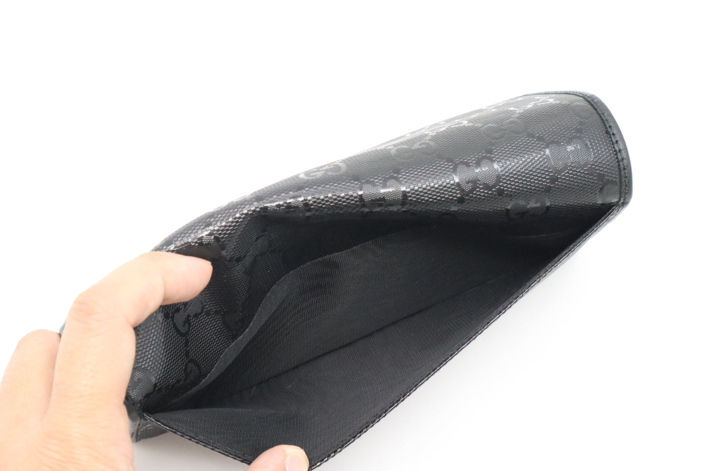 Gucci Long Wallet in Black Imprime Canvas
