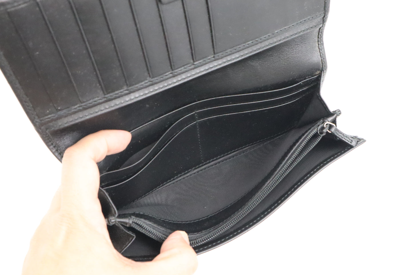 Gucci Long Wallet in Black Imprime Canvas