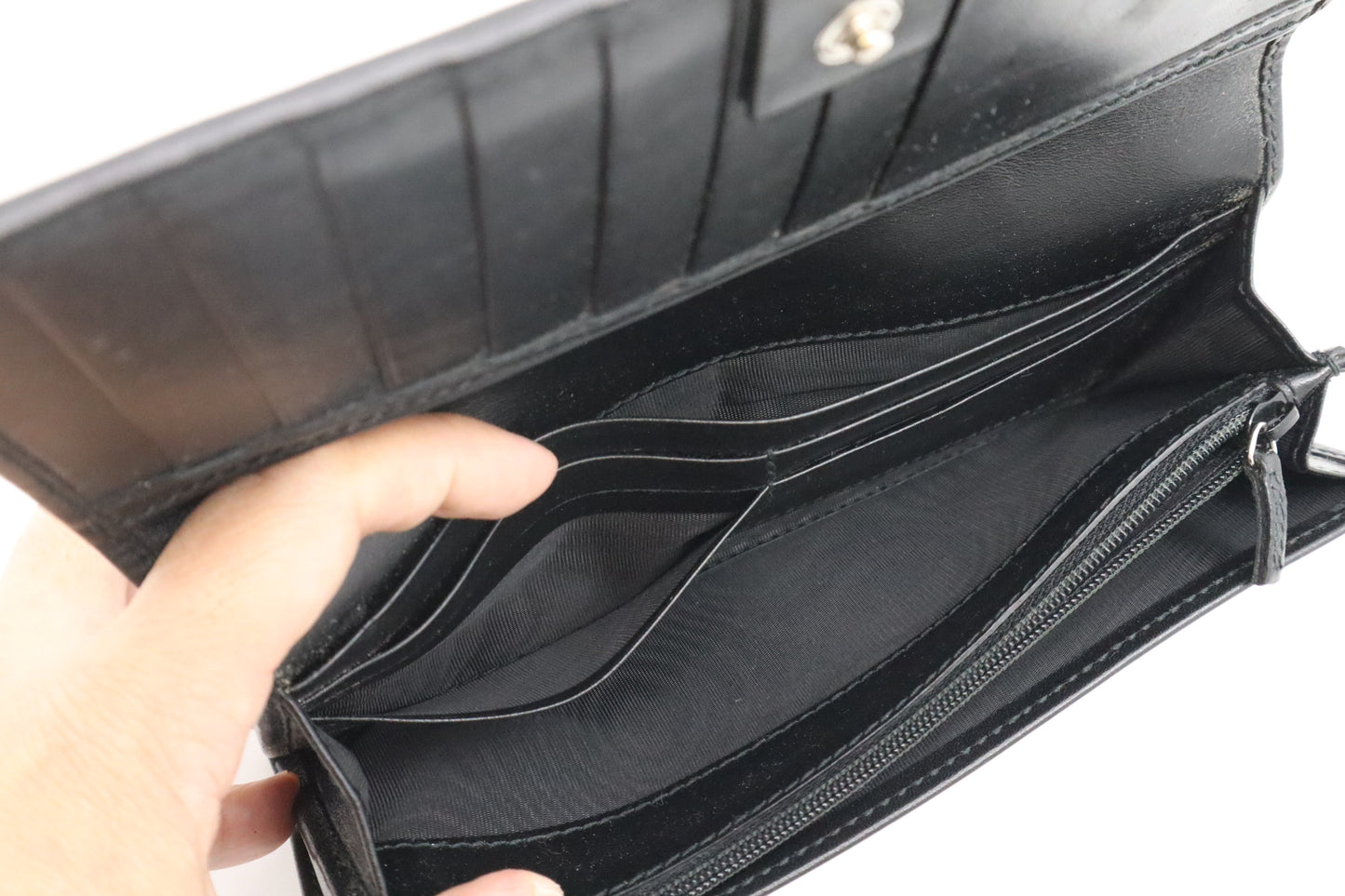 Gucci Long Wallet in Black Imprime Canvas