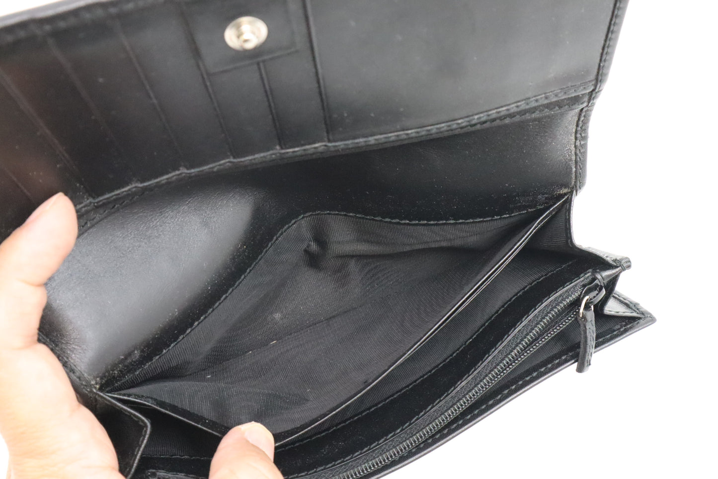 Gucci Long Wallet in Black Imprime Canvas