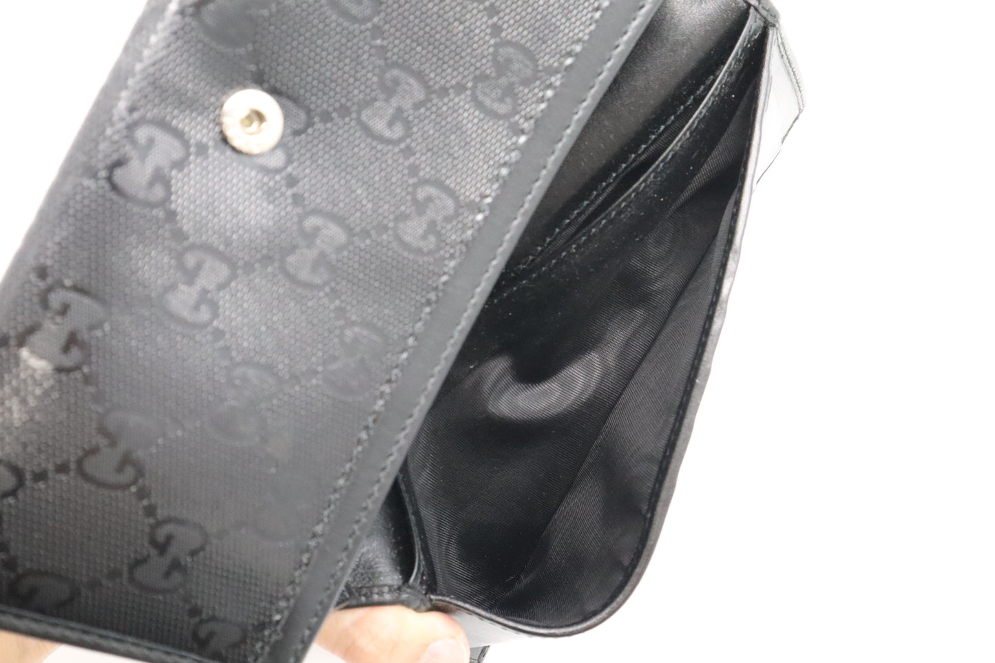 Gucci Long Wallet in Black Imprime Canvas