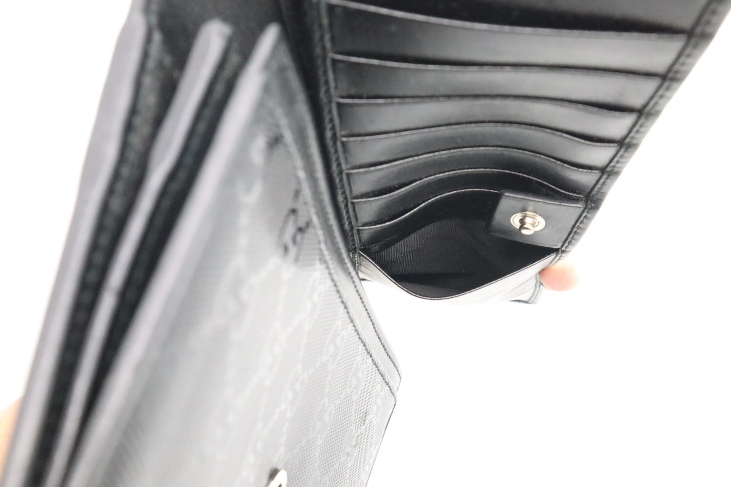 Gucci Long Wallet in Black Imprime Canvas