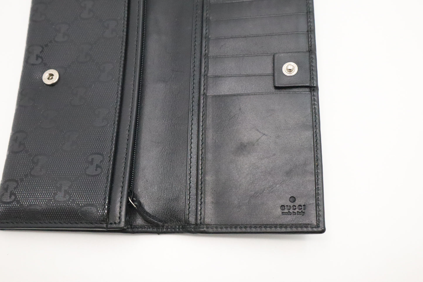 Gucci Long Wallet in Black Imprime Canvas