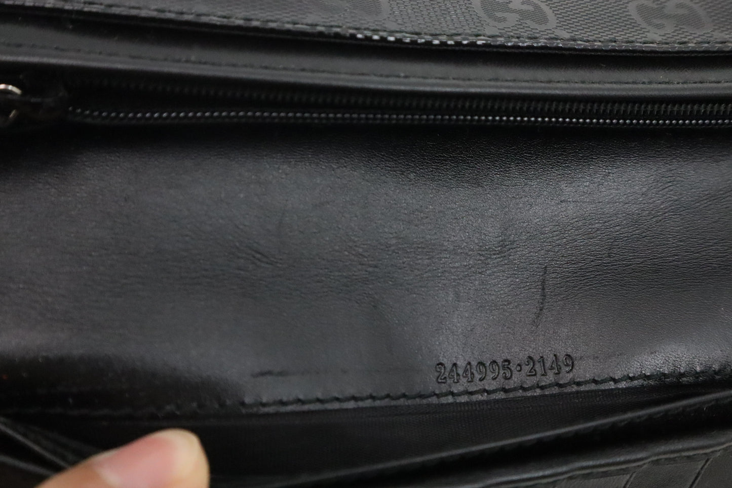 Gucci Long Wallet in Black Imprime Canvas
