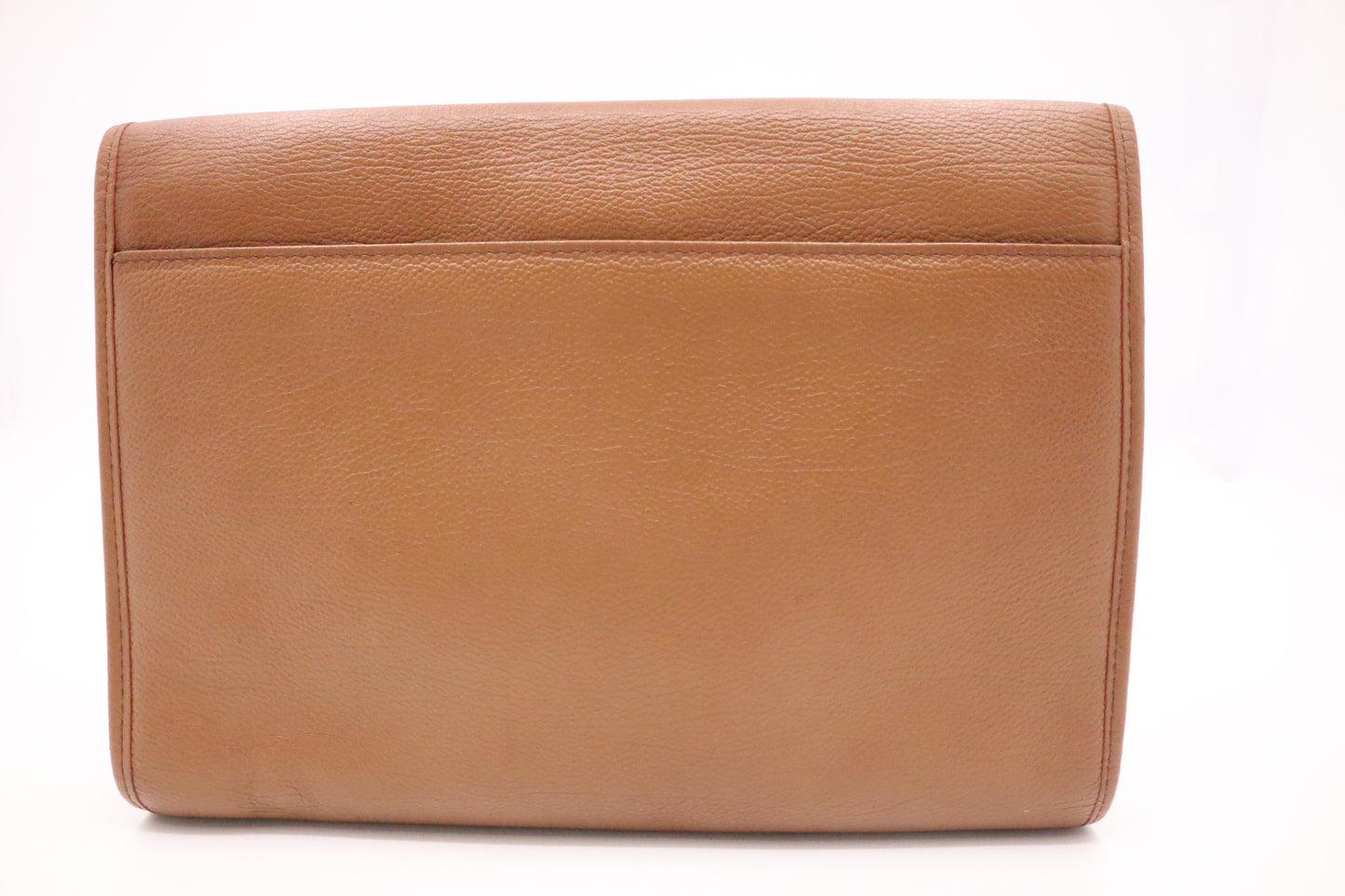 YSL Saint Laurent Clutch in Brown Leather