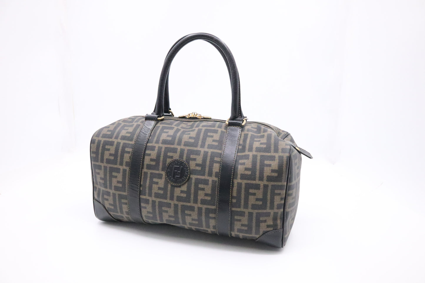 Fendi Boston Bag in Zucca Coated Canvas